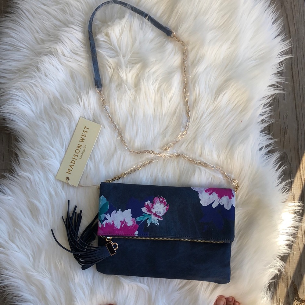 Madison West Floral Envelope CrossBody Purse
